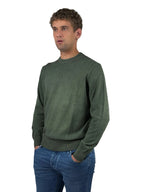 MASQ - MAGLIA IN COTONE LAVATO GIROCOLLO