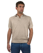 GRAN SASSO - POLO CON BOTTONI IN COTONE CASHMERE
