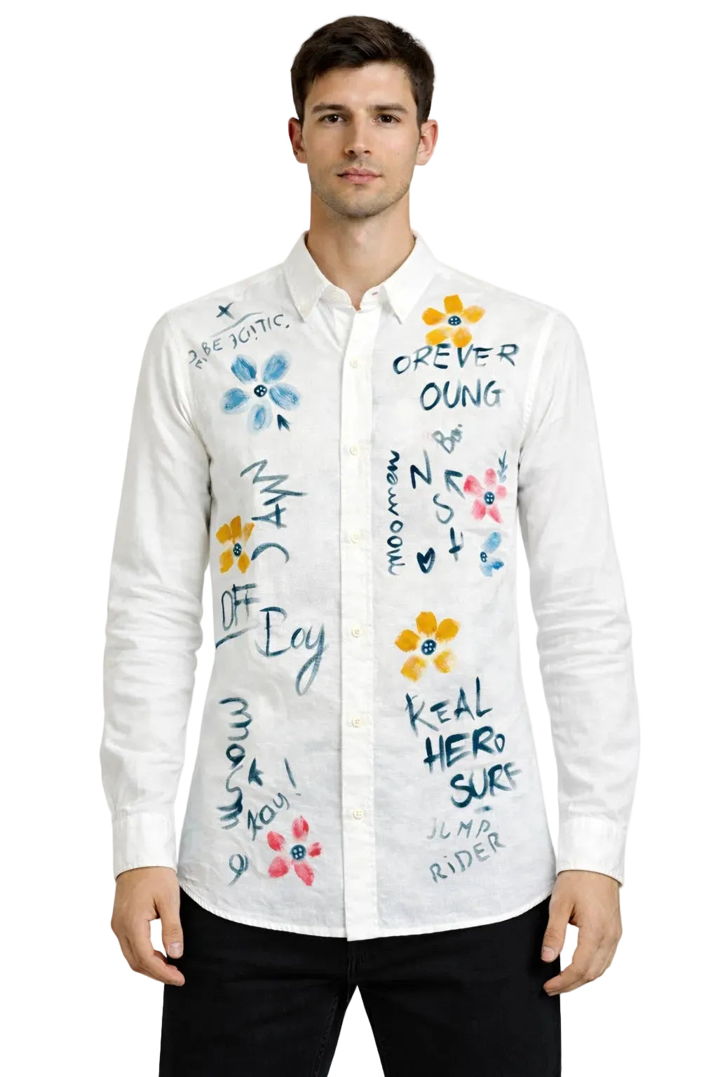 BOB - CAMICIA DIPINTA A MANO IN LINO