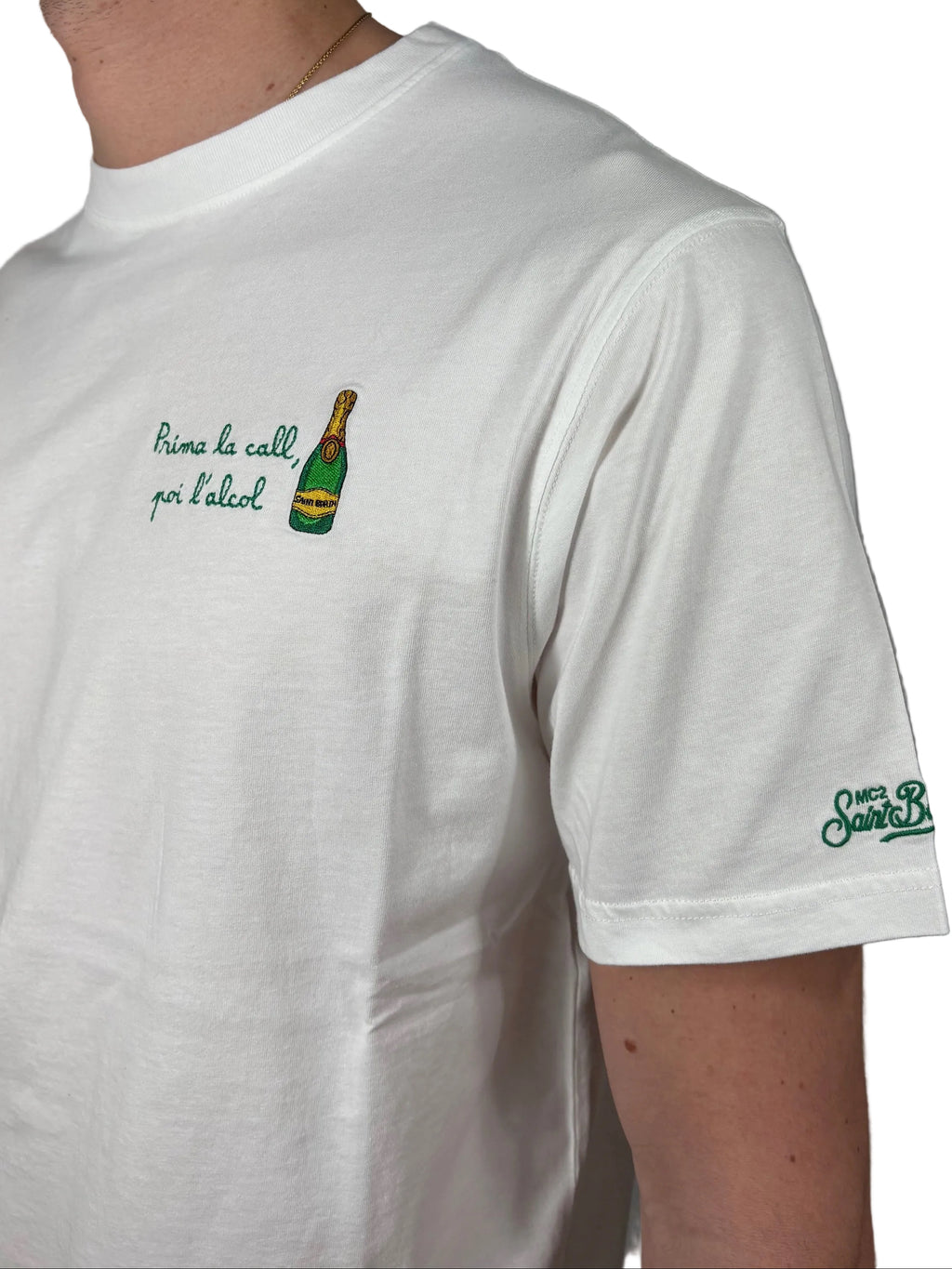 MC2 SAINT BARTH - T-SHIRT PORTOFINO "PRIMA LA CALL, POI L'ALCOL"