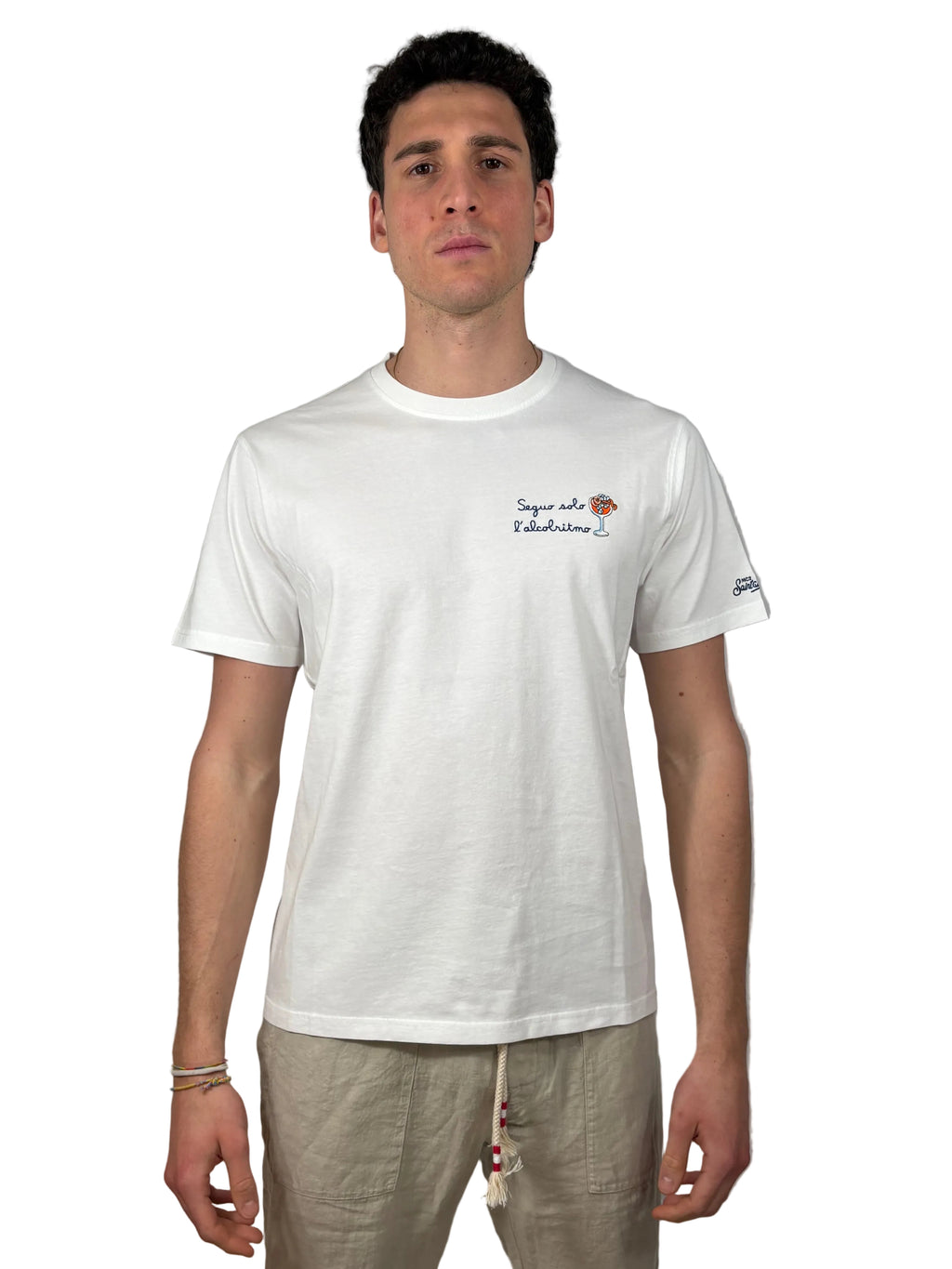 MC2 SAINT BARTH - T-SHIRT PORTOFINO "SEGUO SOLO L'ALCOLRITMO"