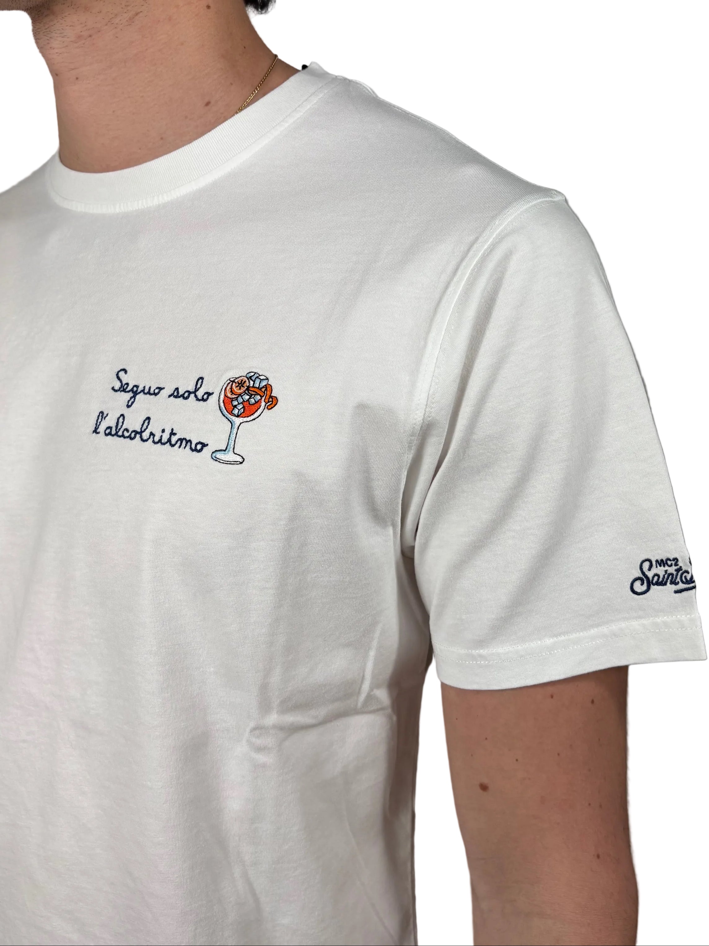 MC2 SAINT BARTH - T-SHIRT PORTOFINO "SEGUO SOLO L'ALCOLRITMO"