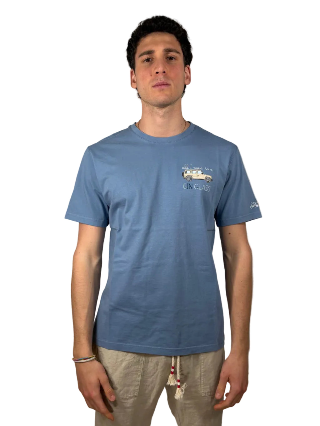 MC2 SAINT BARTH - T-SHIRT PORTOFINO "ALL I NEED IS GIN-GLASS"