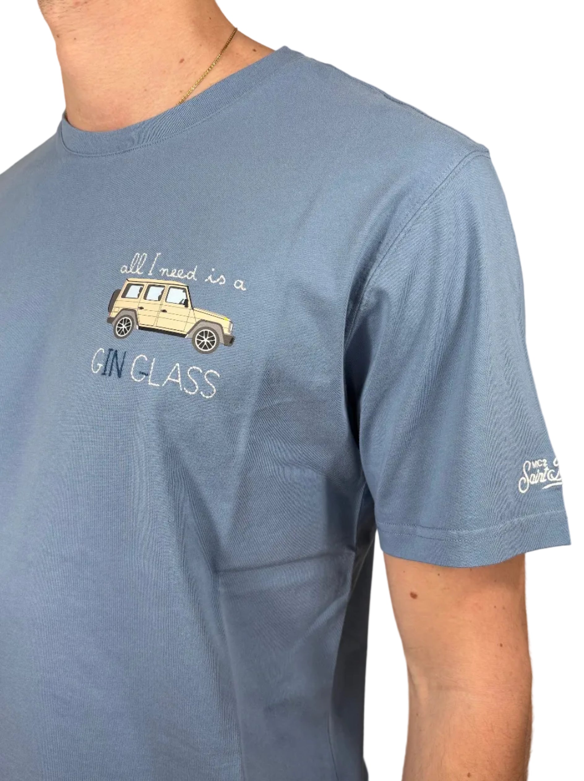 MC2 SAINT BARTH - T-SHIRT PORTOFINO "ALL I NEED IS GIN-GLASS"