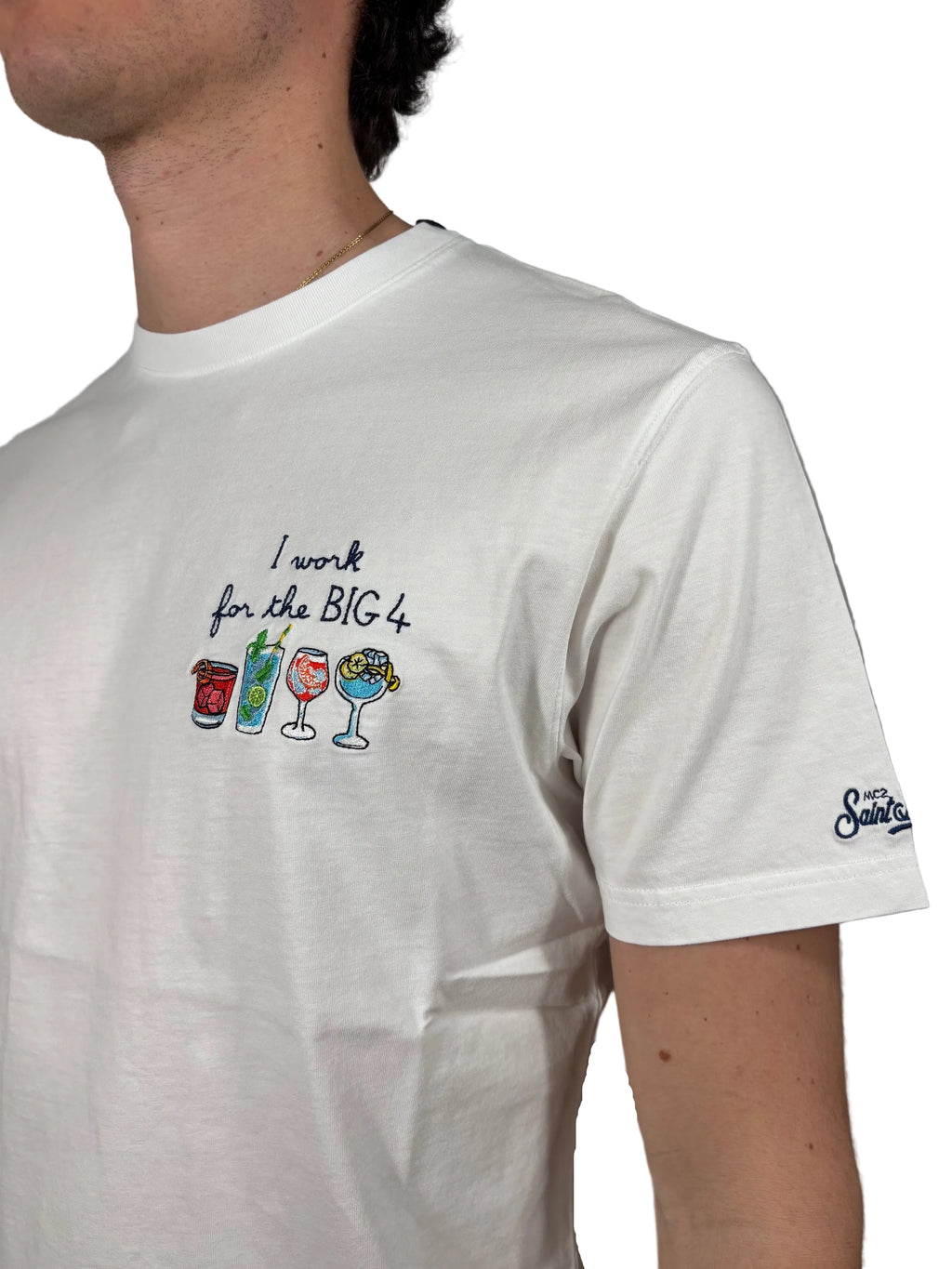 MC2 SAINT BARTH - T-SHIRT PORTOFINO "I WORK FOR THE BIG4"