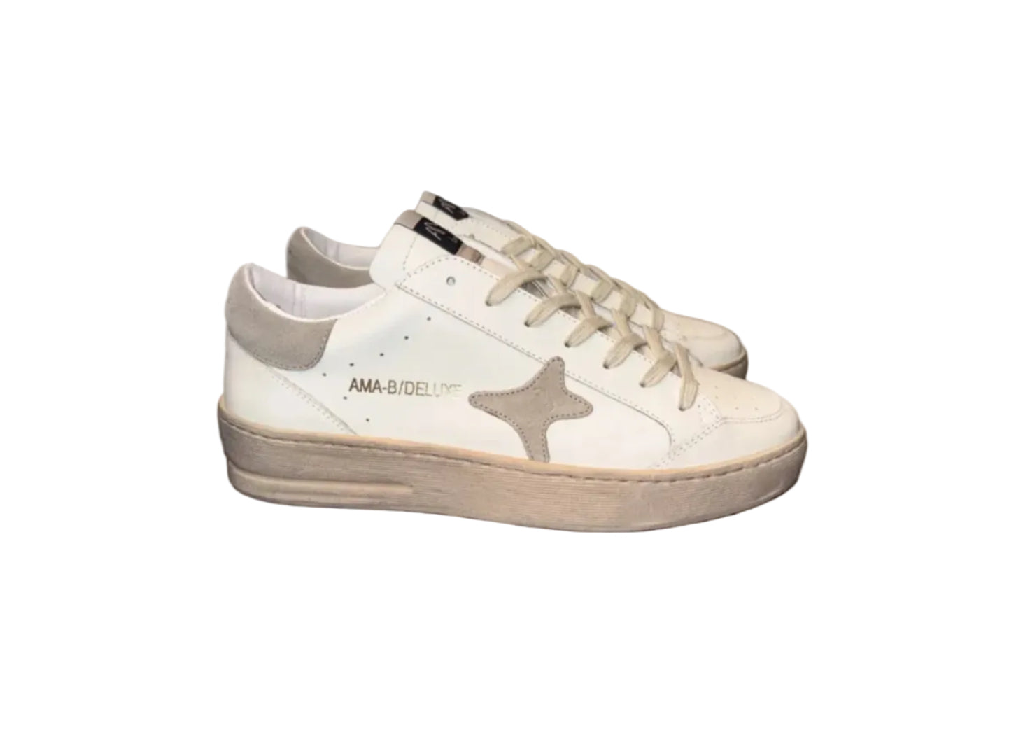 AMA BRAND - SNEAKER BEIGE "SLAM" IN PELLE