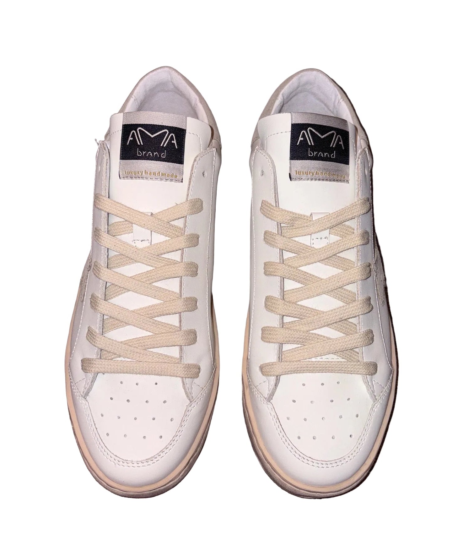 AMA BRAND - SNEAKER BEIGE "SLAM" IN PELLE