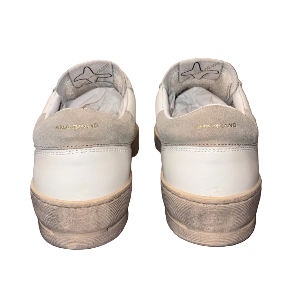 AMA BRAND - SNEAKER BEIGE "SLAM" IN PELLE