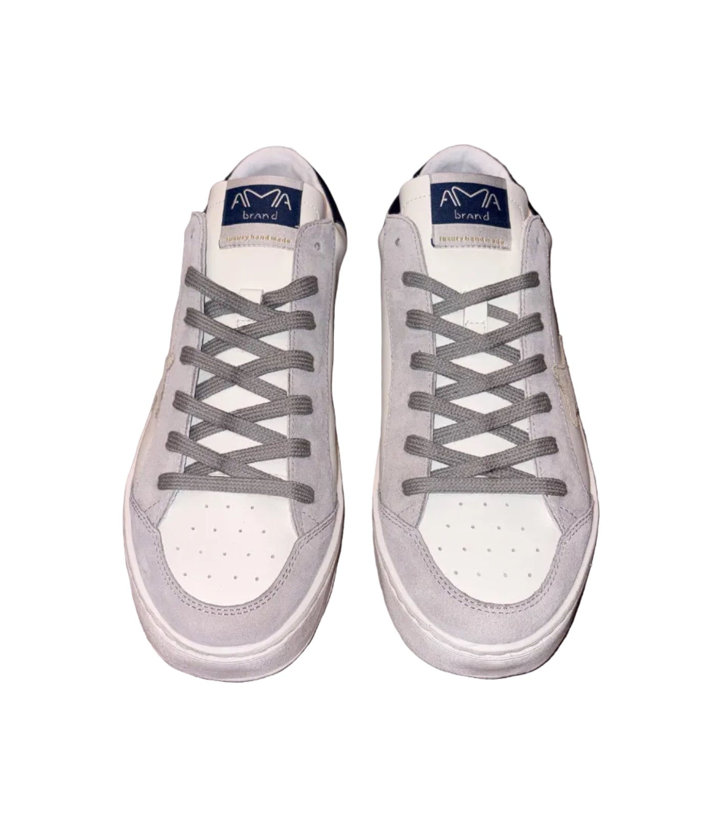 AMA BRAND - SNEAKER AZZURRA/GRIGIA "SLAM" IN PELLE