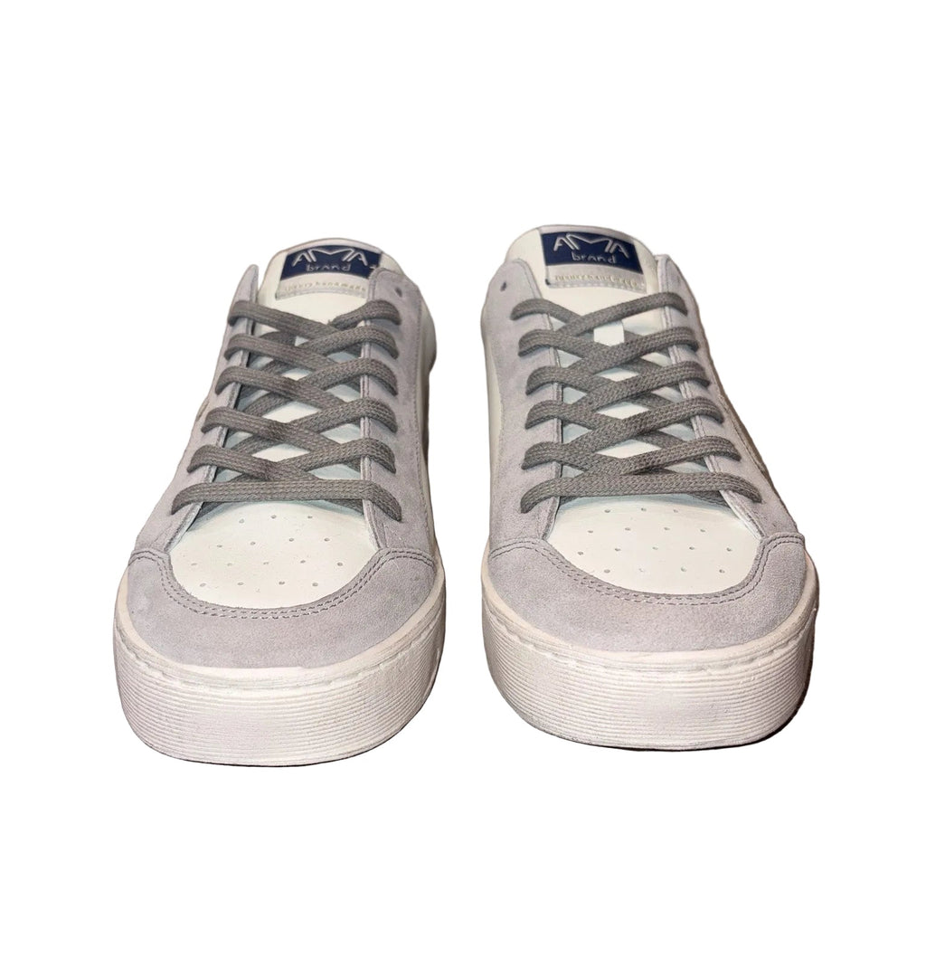 AMA BRAND - SNEAKER AZZURRA/GRIGIA "SLAM" IN PELLE