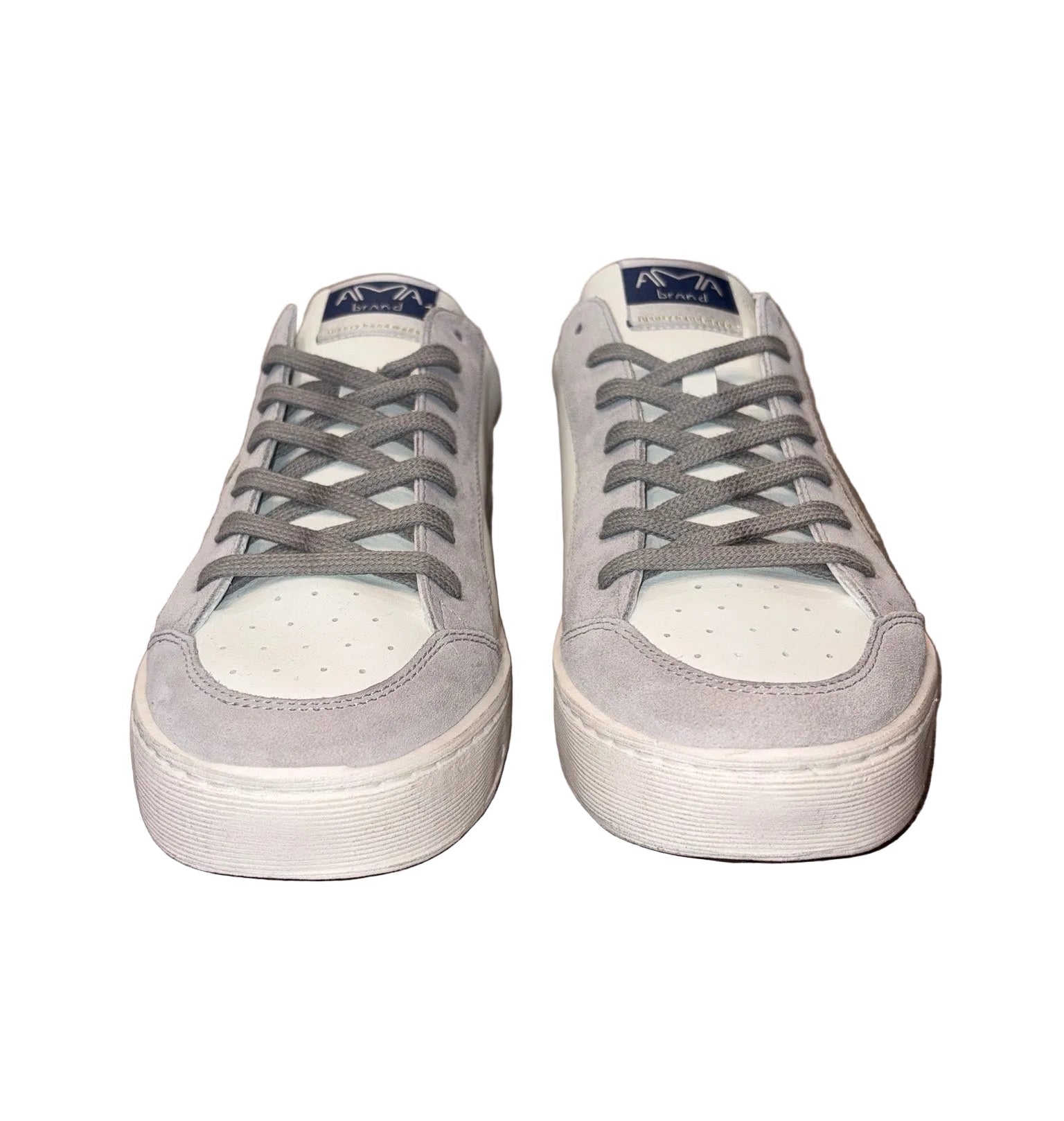 AMA BRAND - SNEAKER AZZURRA/GRIGIA "SLAM" IN PELLE