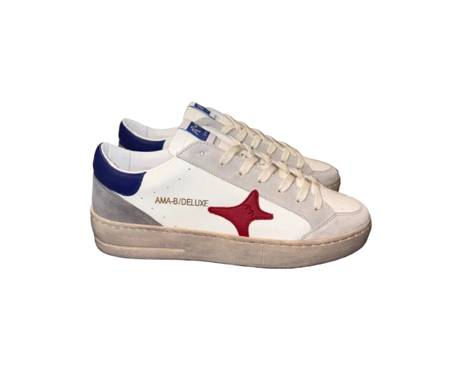 AMA BRAND - SNEAKER BLU/BIANCA "SLAM" IN PELLE