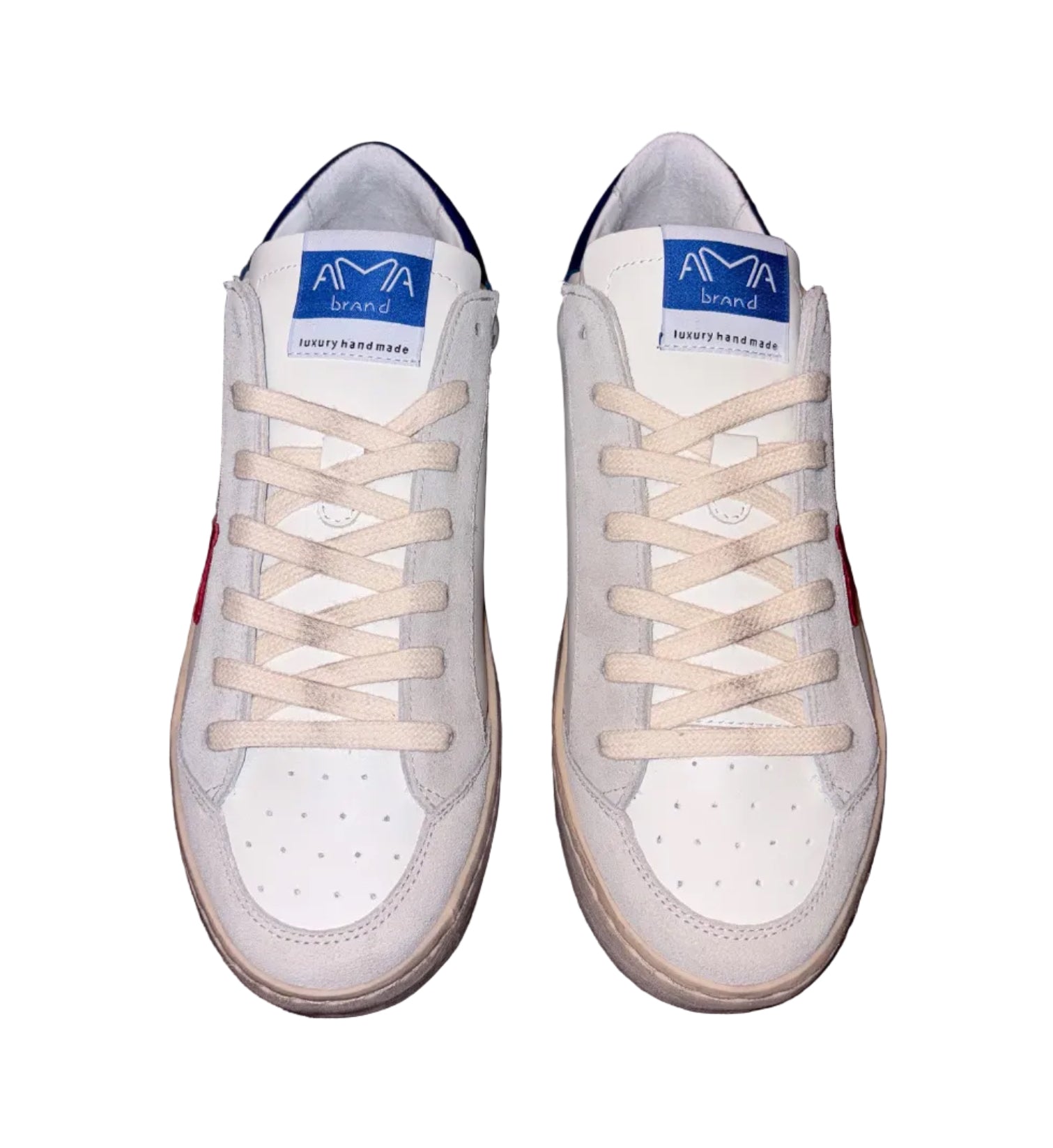 AMA BRAND - SNEAKER BLU/BIANCA "SLAM" IN PELLE