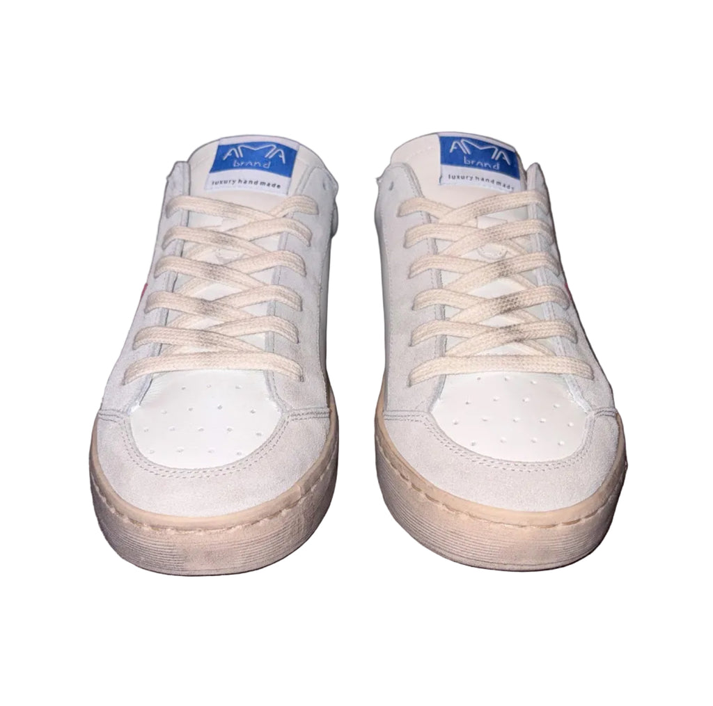 AMA BRAND - SNEAKER BLU/BIANCA "SLAM" IN PELLE