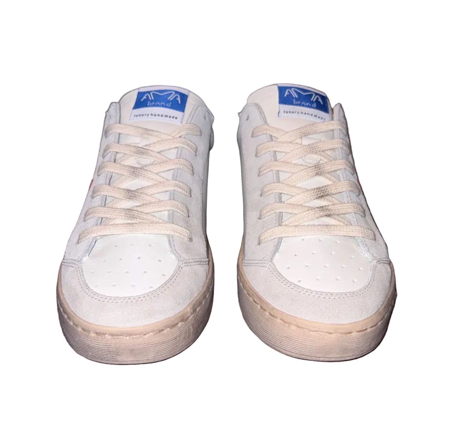 AMA BRAND - SNEAKER BLU/BIANCA "SLAM" IN PELLE