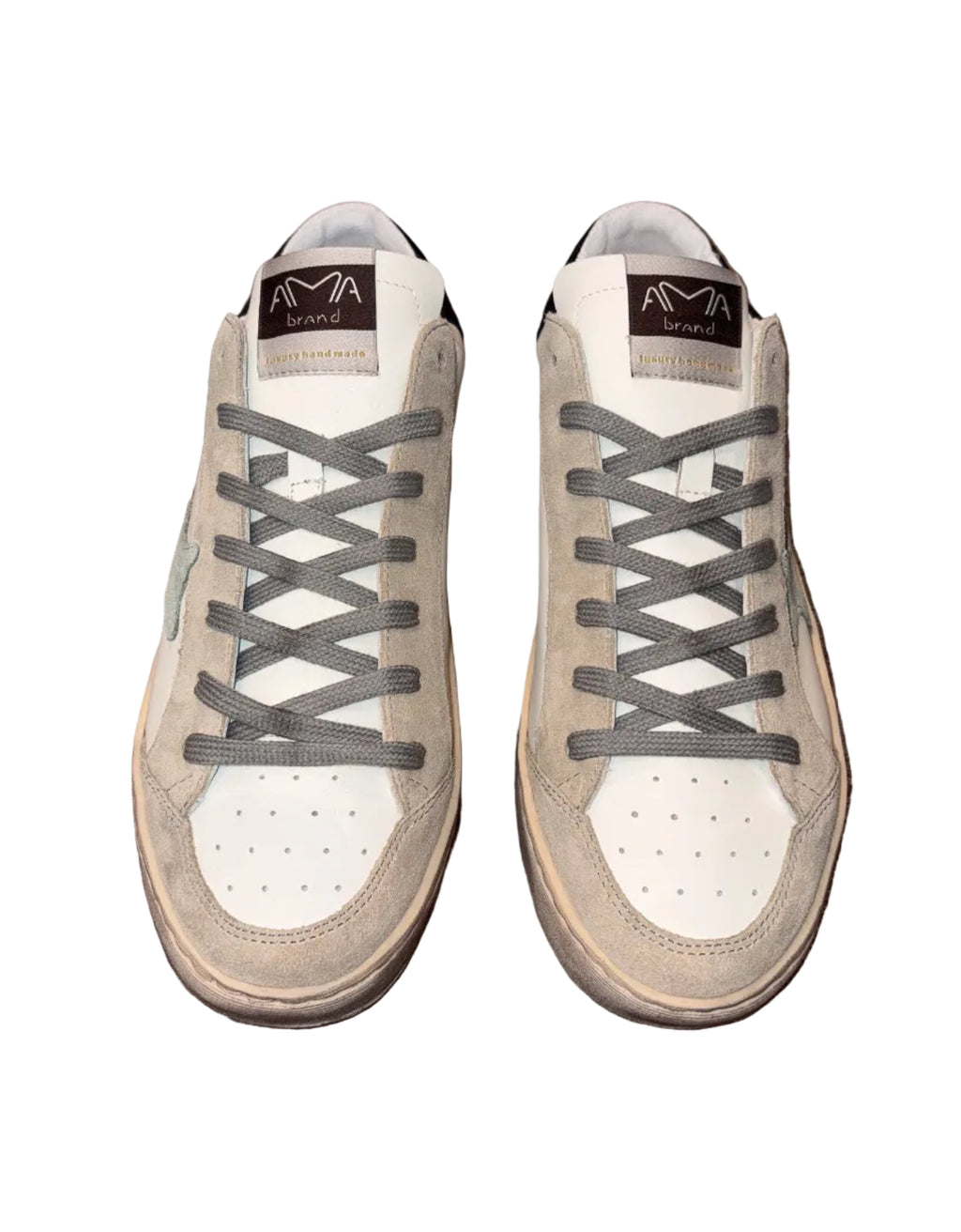 AMA BRAND - SNEAKER BEIGE/TIFFANY "SLAM" IN PELLE