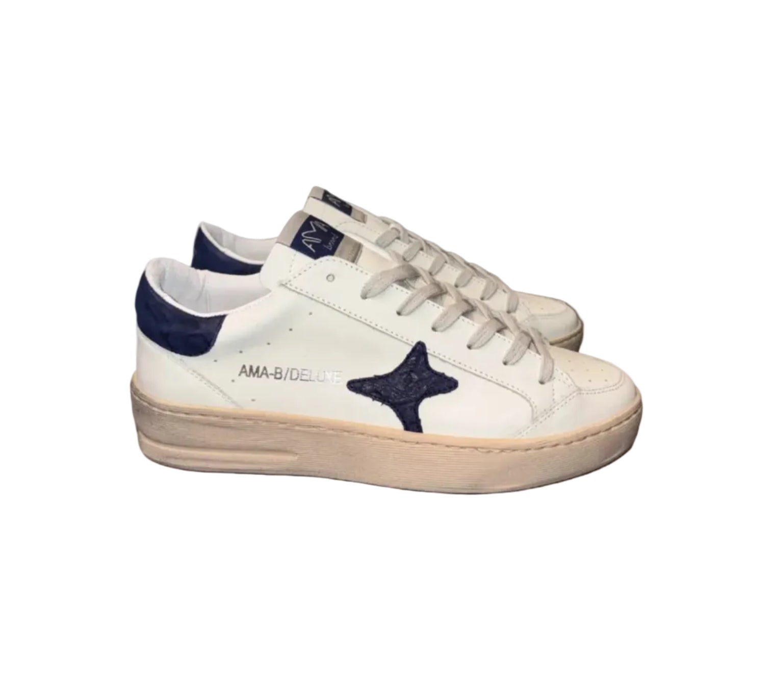 AMA BRAND - SNEAKER BLU "SLAM" IN PELLE