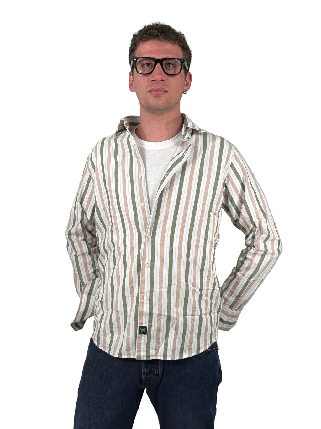 BROUBACK - CAMICIA IN COTONE A RIGHE SEERSUCKER