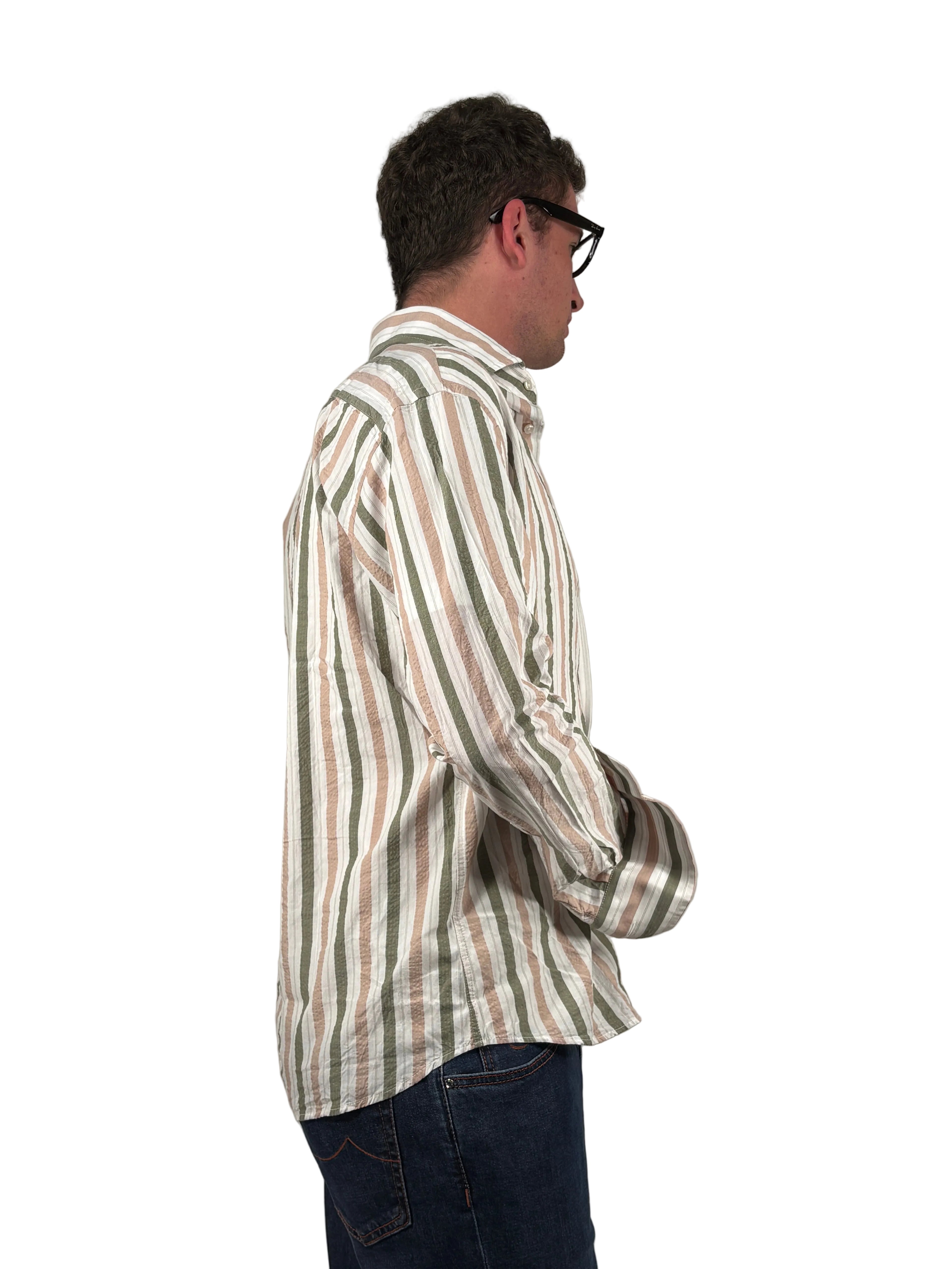 BROUBACK - CAMICIA IN COTONE A RIGHE SEERSUCKER