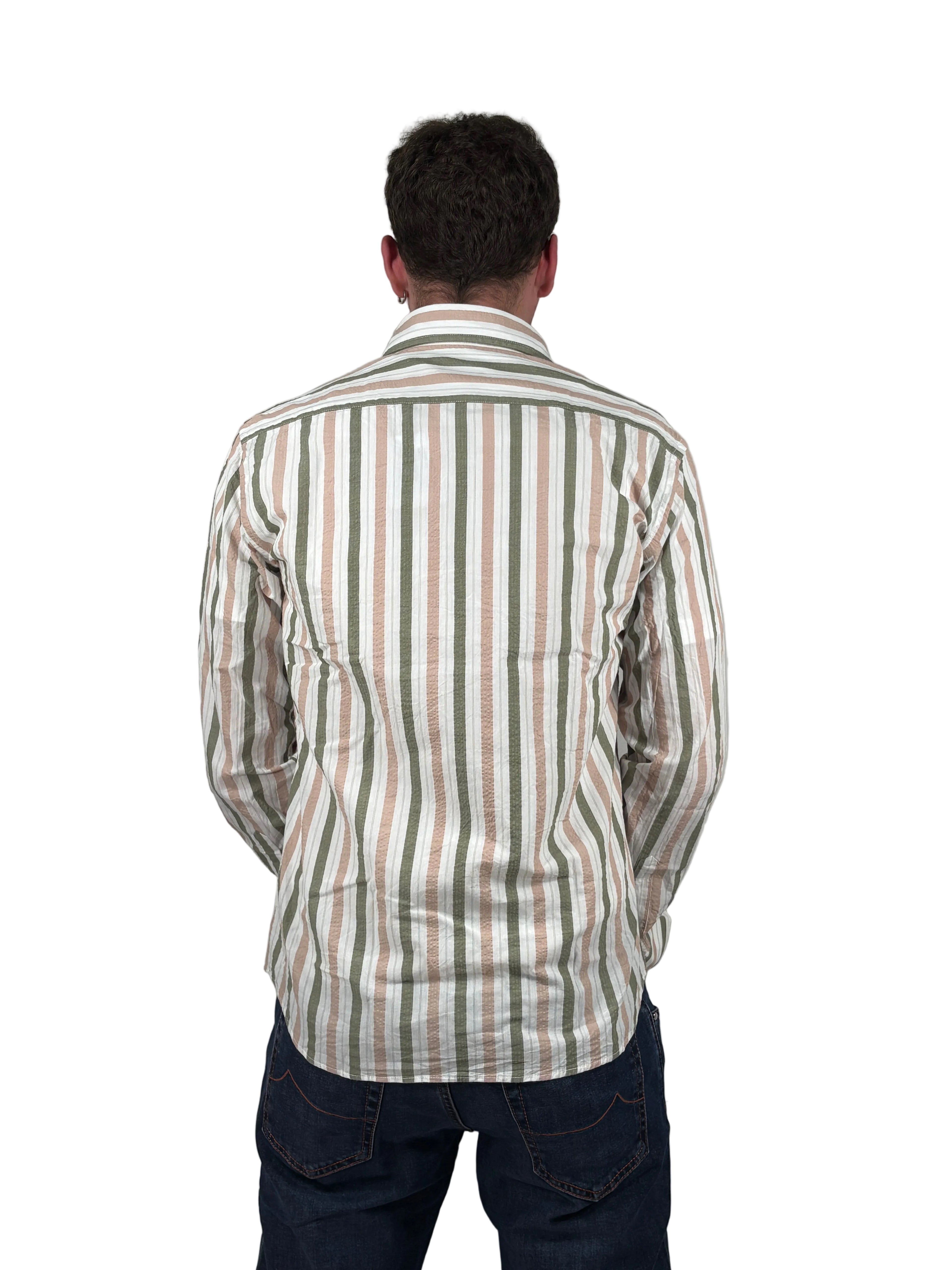 BROUBACK - CAMICIA IN COTONE A RIGHE SEERSUCKER