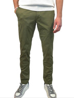 INCOTEX - PANTALONE SLIM FIT IN TRICOCHINO VERDE