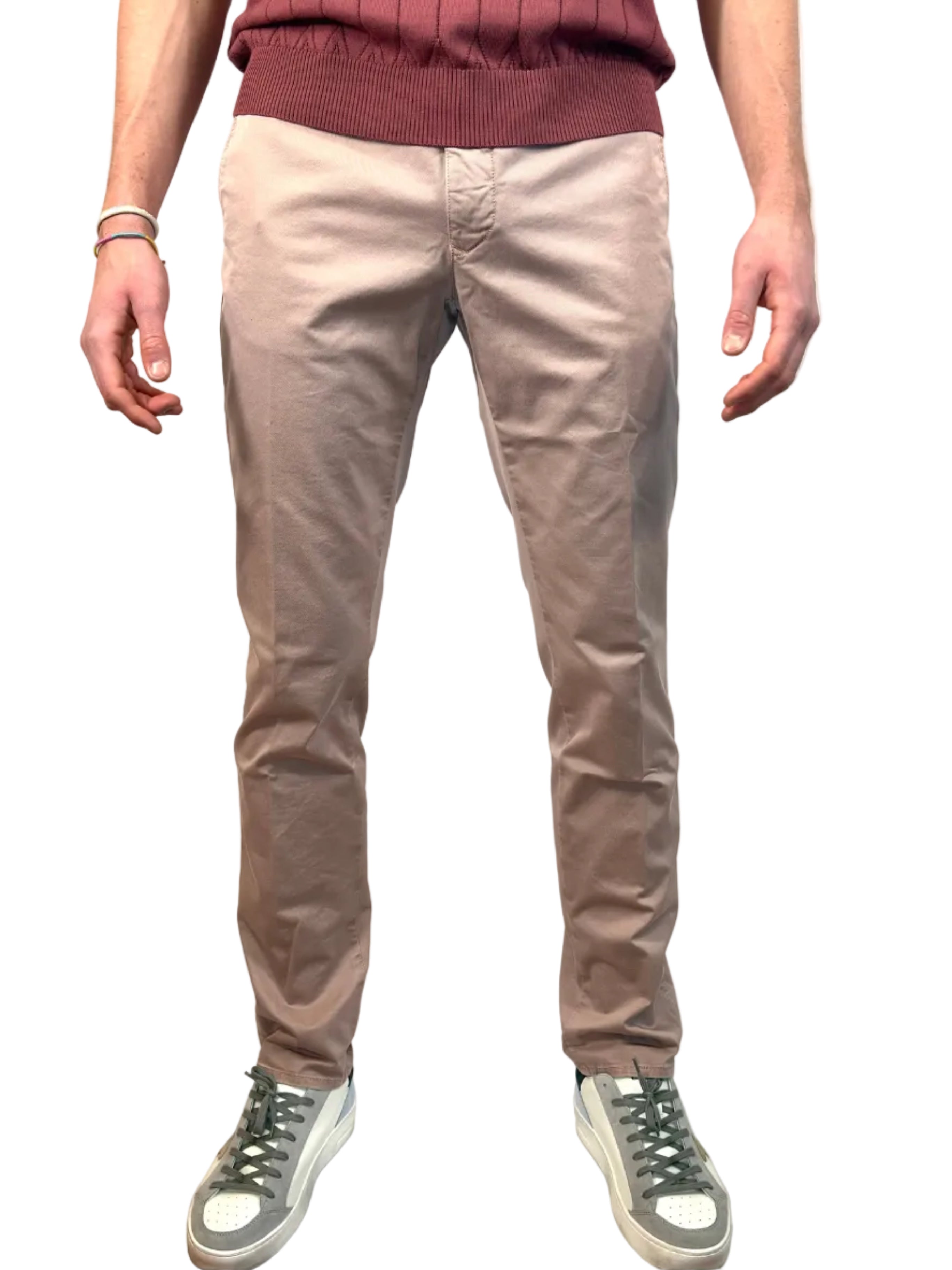 INCOTEX - PANTALONE SLIM FIT IN TRICOCHINO CIPRIA