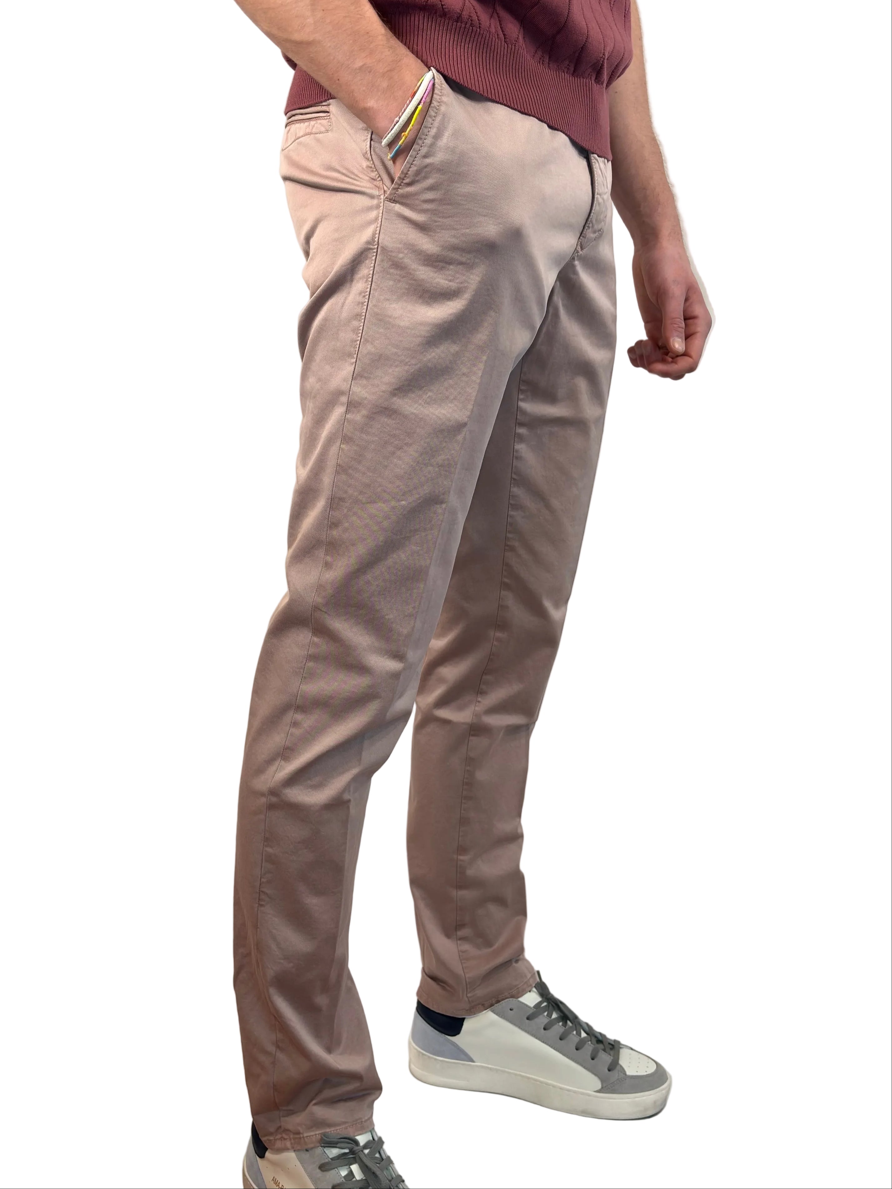 INCOTEX - PANTALONE SLIM FIT IN TRICOCHINO CIPRIA