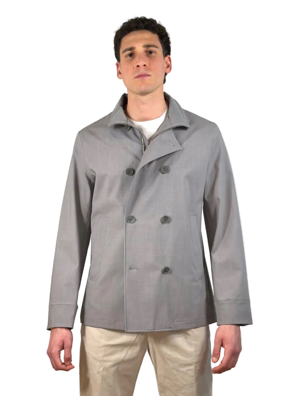 DUNO - PEACOAT IN LANA TECNICA