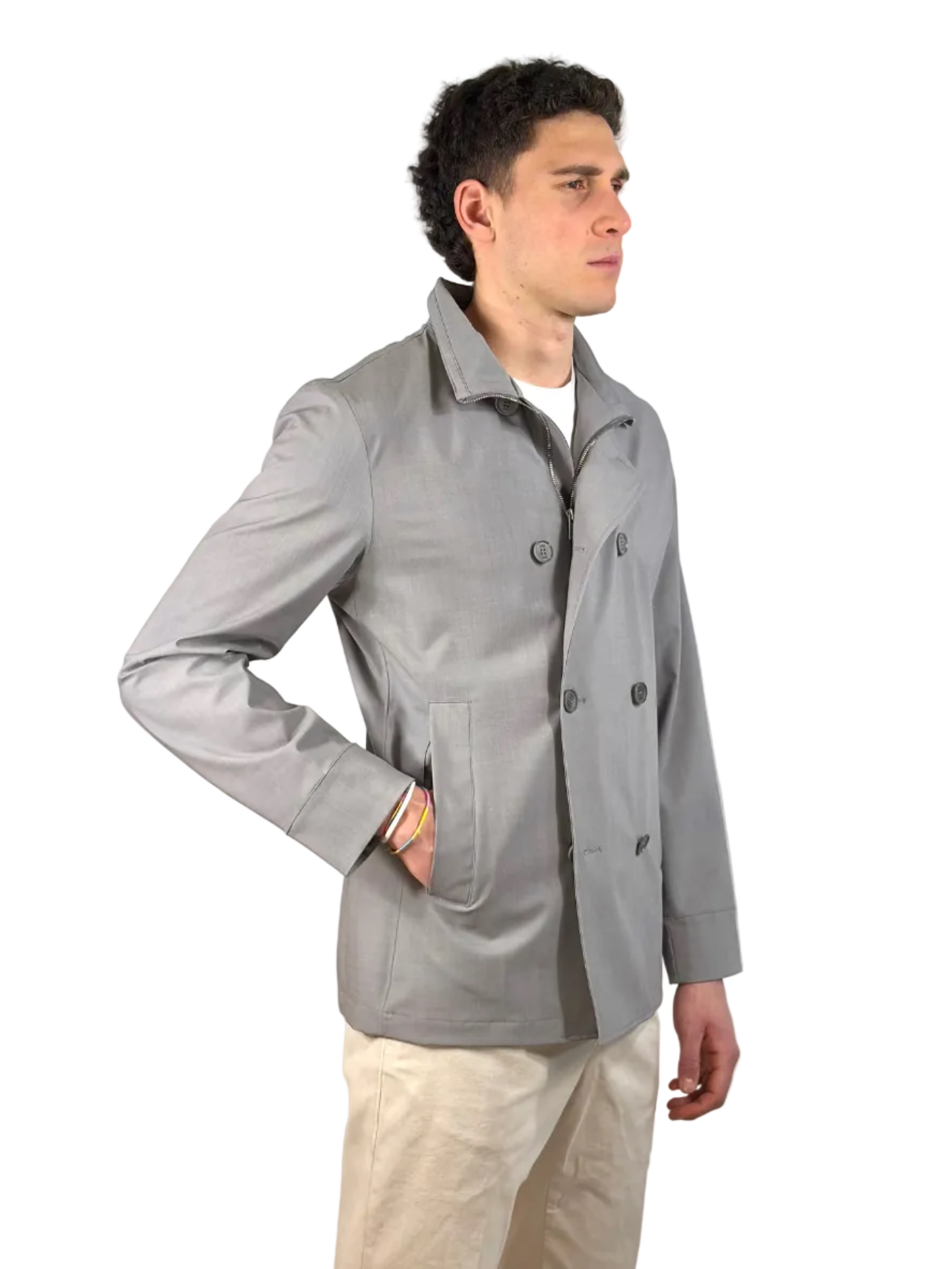DUNO - PEACOAT IN LANA TECNICA