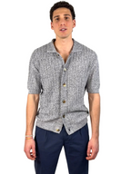 MASQ - CAMICIA MANICA CORTA IN MAGLIA CON TRAMA LAVORATA