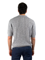 MASQ - CAMICIA MANICA CORTA IN MAGLIA CON TRAMA LAVORATA