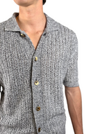 MASQ - CAMICIA MANICA CORTA IN MAGLIA CON TRAMA LAVORATA