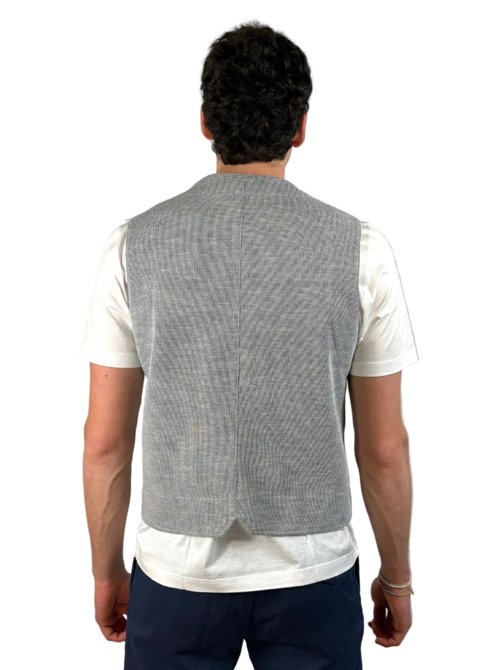 BOB - GILET CON PATCH IN COTONE STRETCH