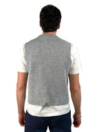 BOB - GILET CON PATCH IN COTONE STRETCH