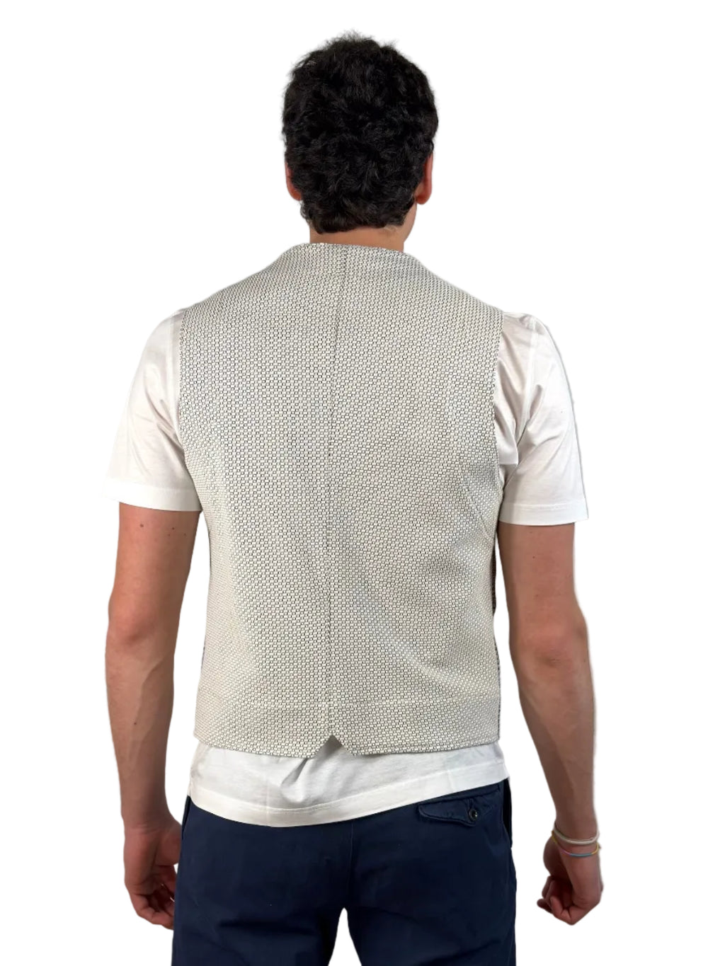 BOB - GILET A QUADRI IN COTONE STRETCH