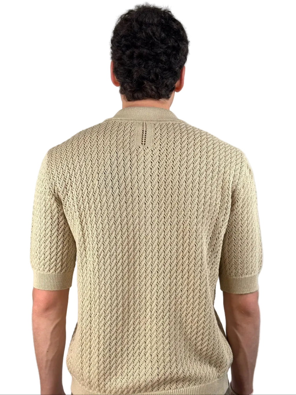 MASQ - CAMICIA MANICA CORTA TRAMA LAVORATA