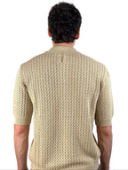 MASQ - CAMICIA MANICA CORTA TRAMA LAVORATA