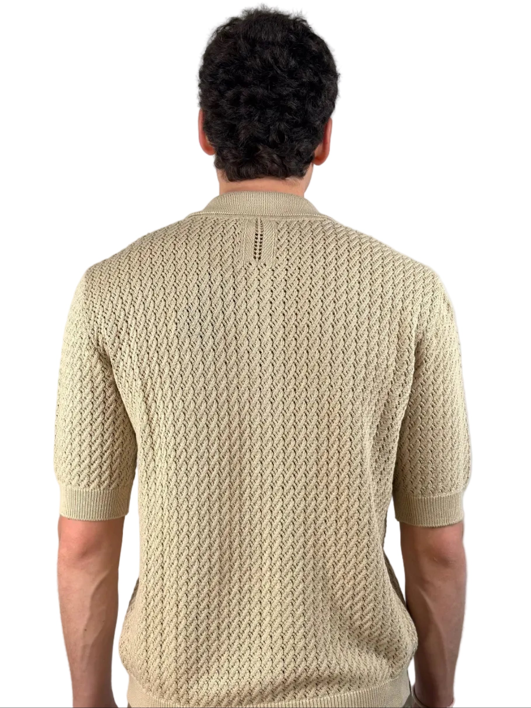 MASQ - CAMICIA MANICA CORTA TRAMA LAVORATA