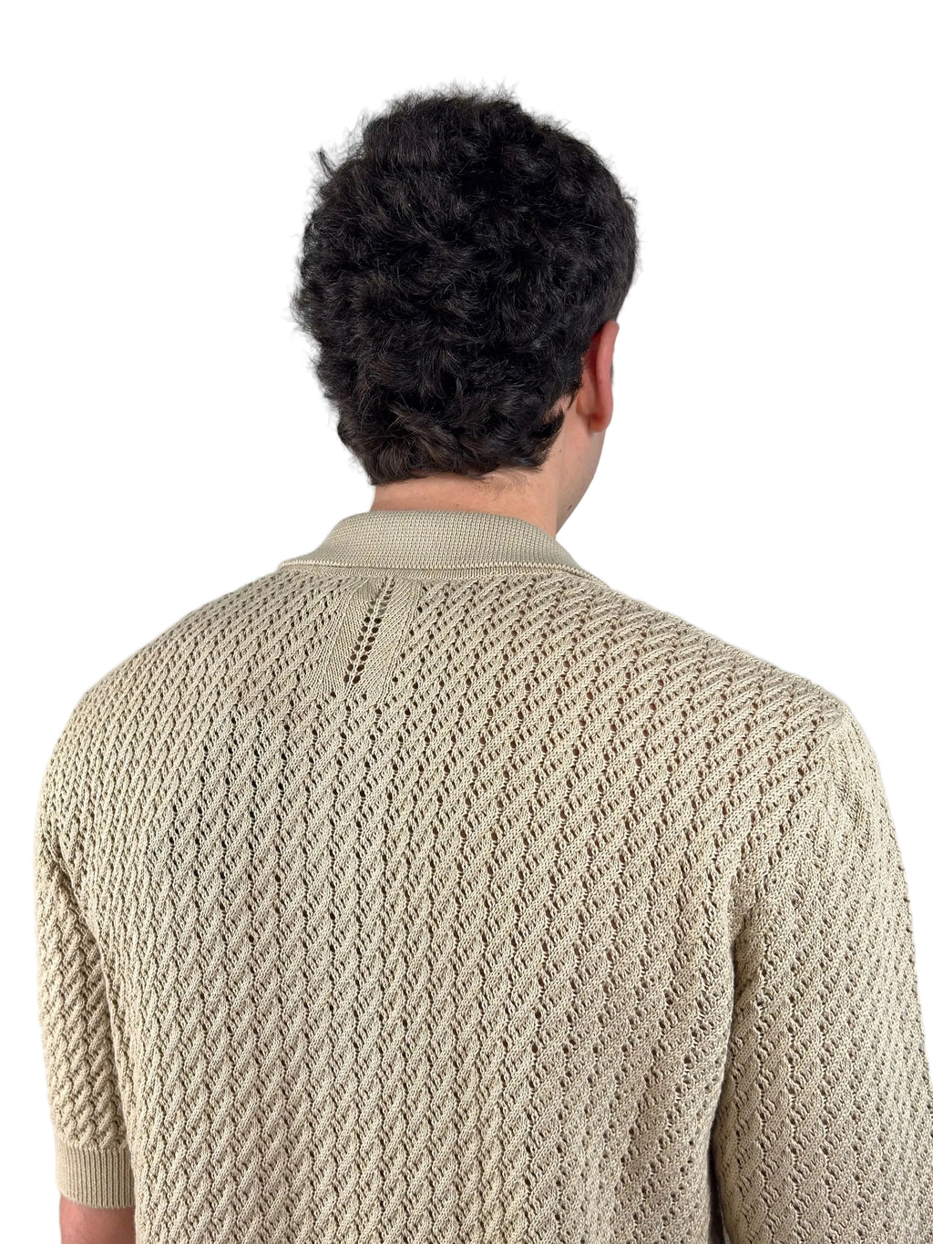 MASQ - CAMICIA MANICA CORTA TRAMA LAVORATA