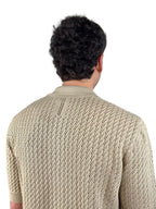 MASQ - CAMICIA MANICA CORTA TRAMA LAVORATA