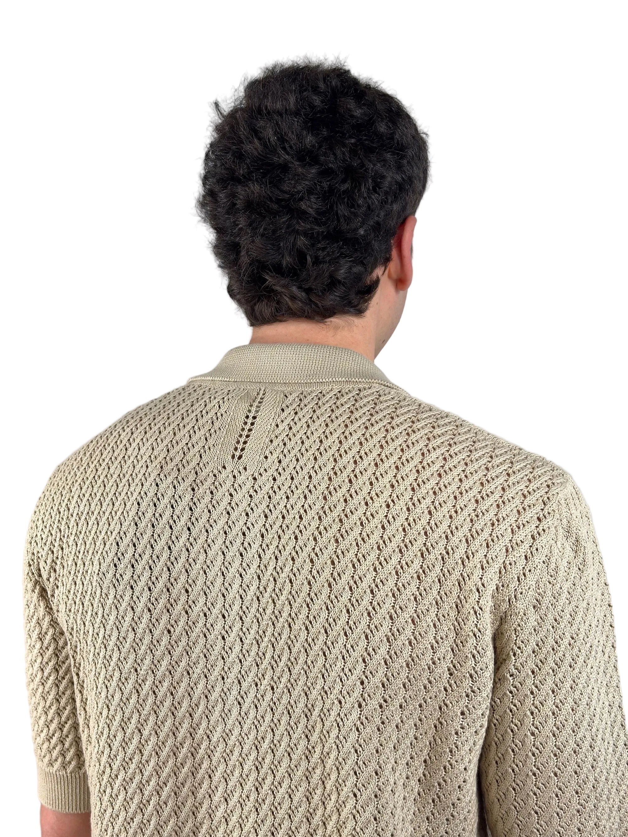 MASQ - CAMICIA MANICA CORTA TRAMA LAVORATA