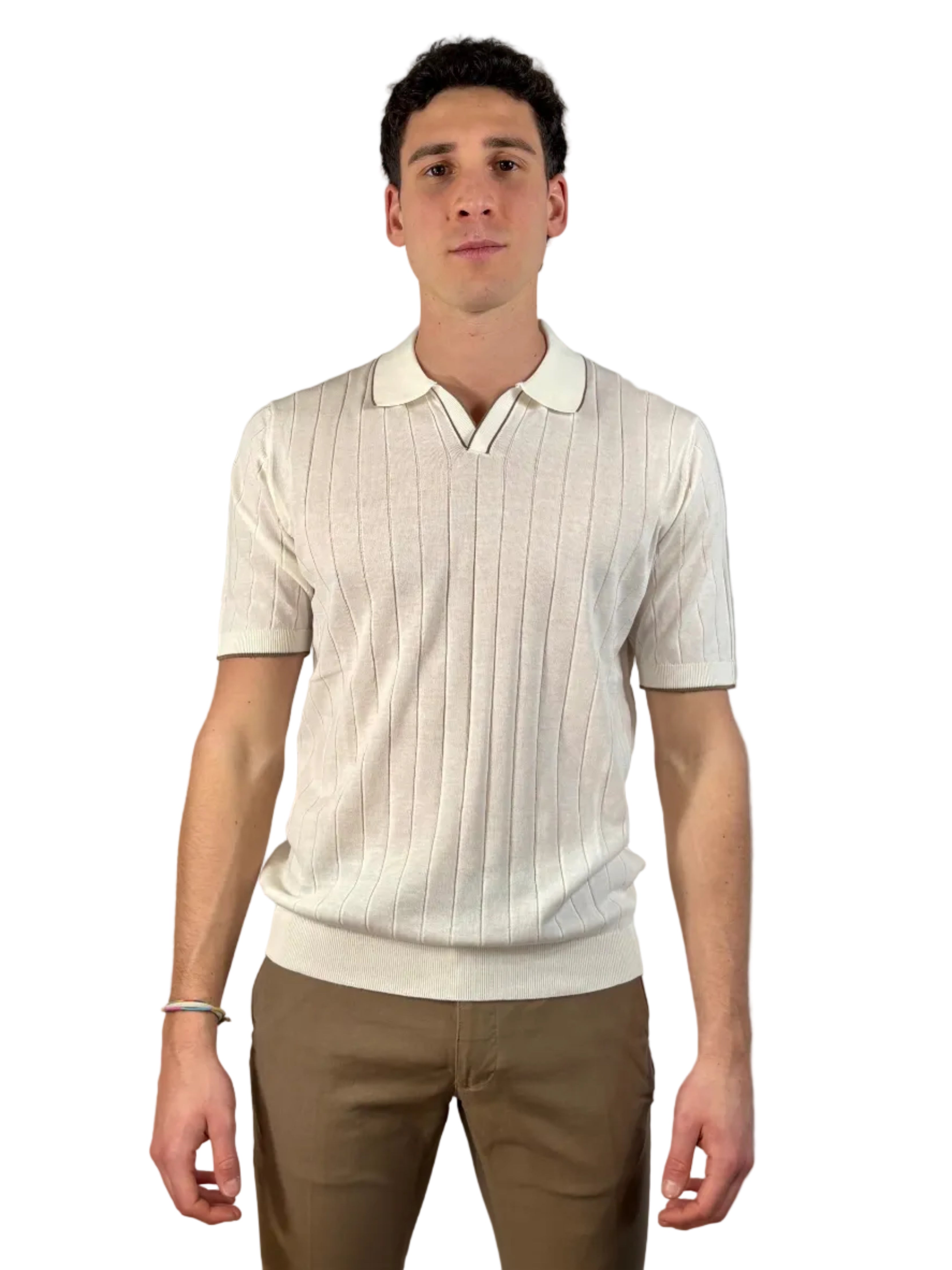 MASQ - POLO COLLETTO BOWLING CON SCARTO D'AGO