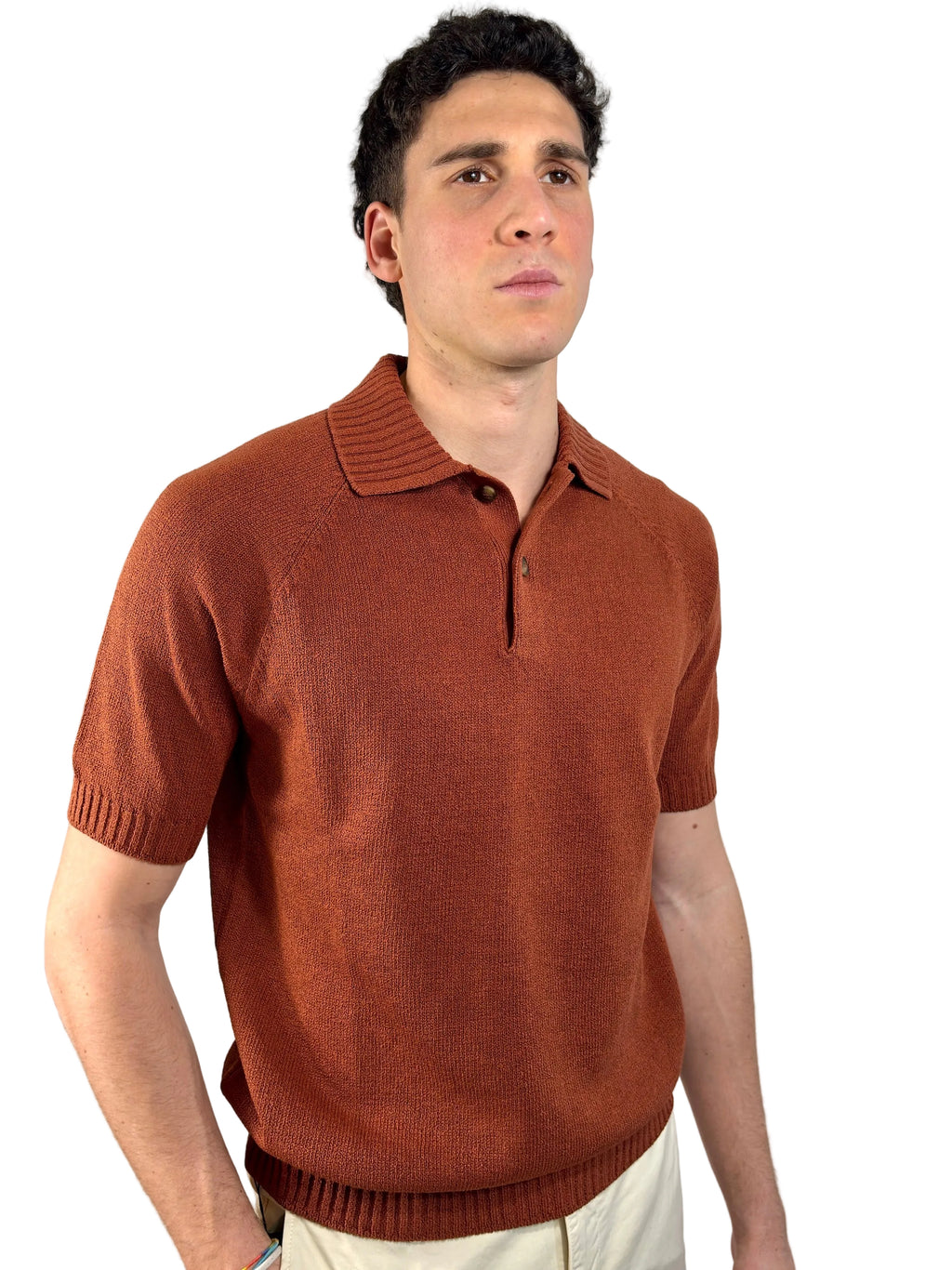 GRAN SASSO - POLO CON BOTTONI IN COTONE CASHMERE