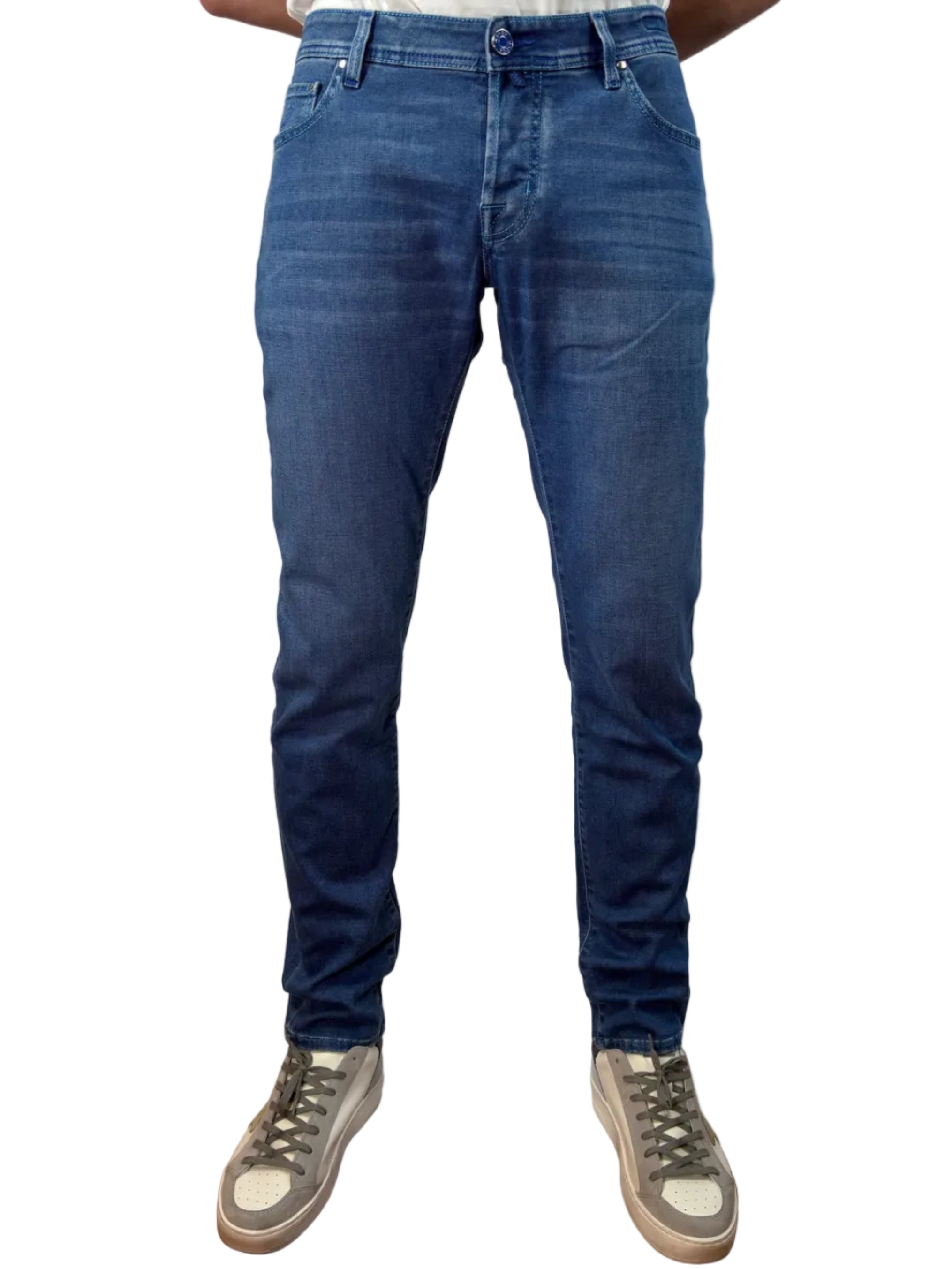 JACOB COHEN - JEANS 5 TASCHE NICK SUPER SLIM FIT BLU MEDIO