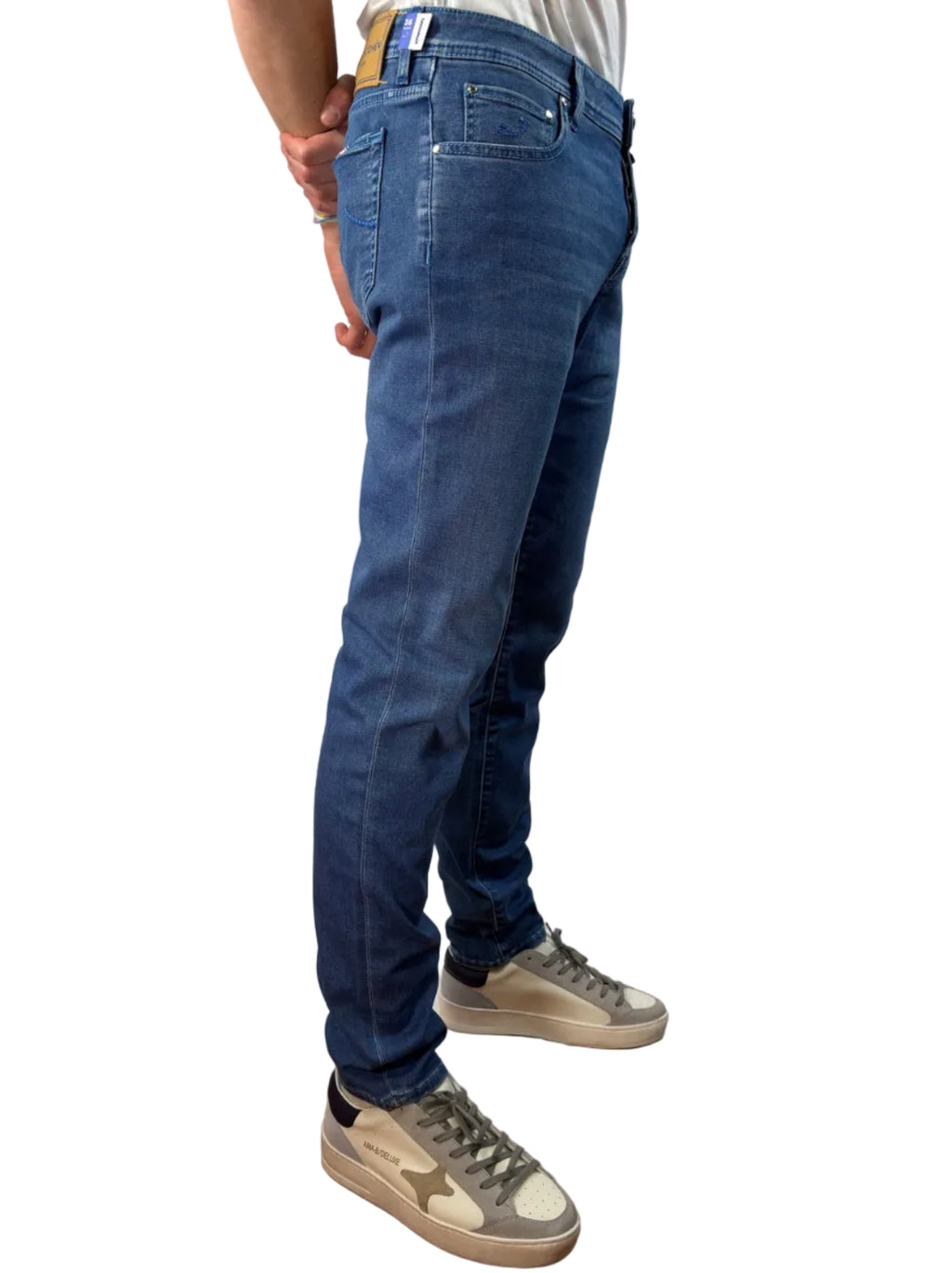 JACOB COHEN - JEANS 5 TASCHE NICK SUPER SLIM FIT BLU MEDIO