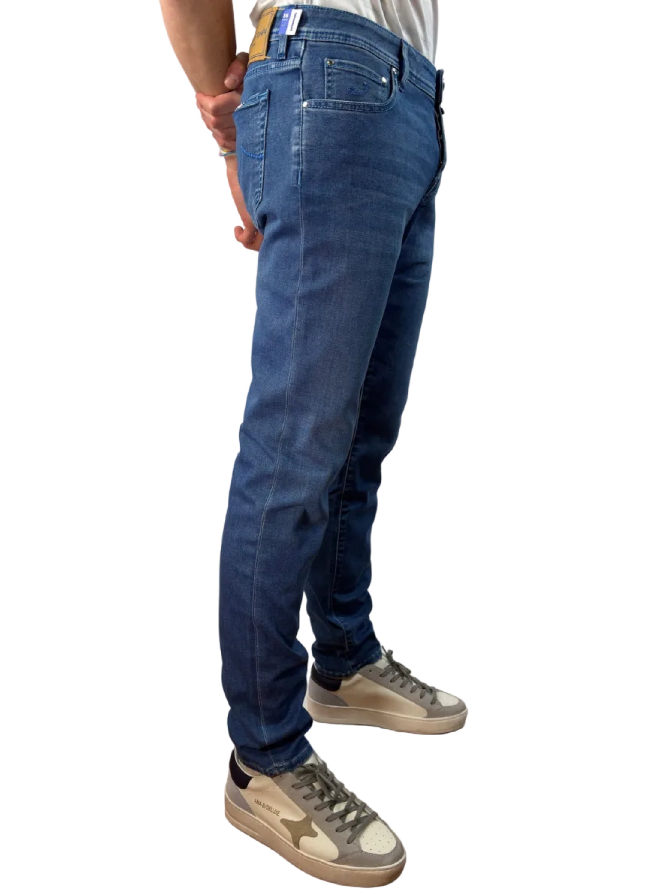 JACOB COHEN - JEANS 5 TASCHE NICK SUPER SLIM FIT BLU MEDIO