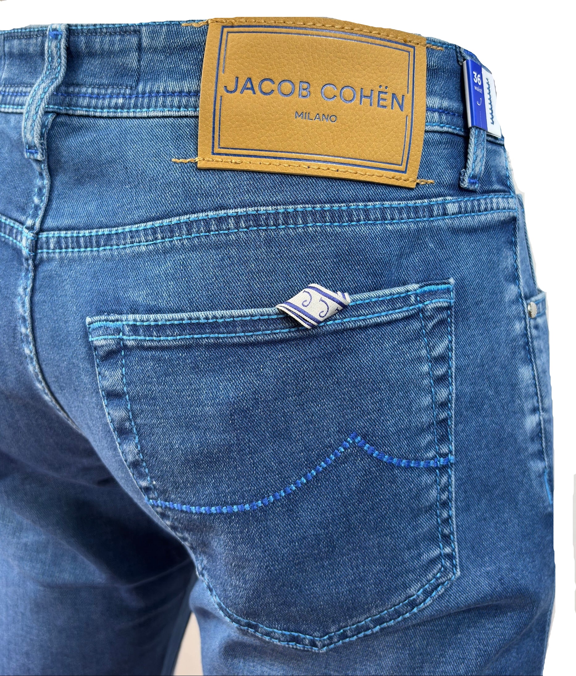 JACOB COHEN - JEANS 5 TASCHE NICK SUPER SLIM FIT BLU MEDIO