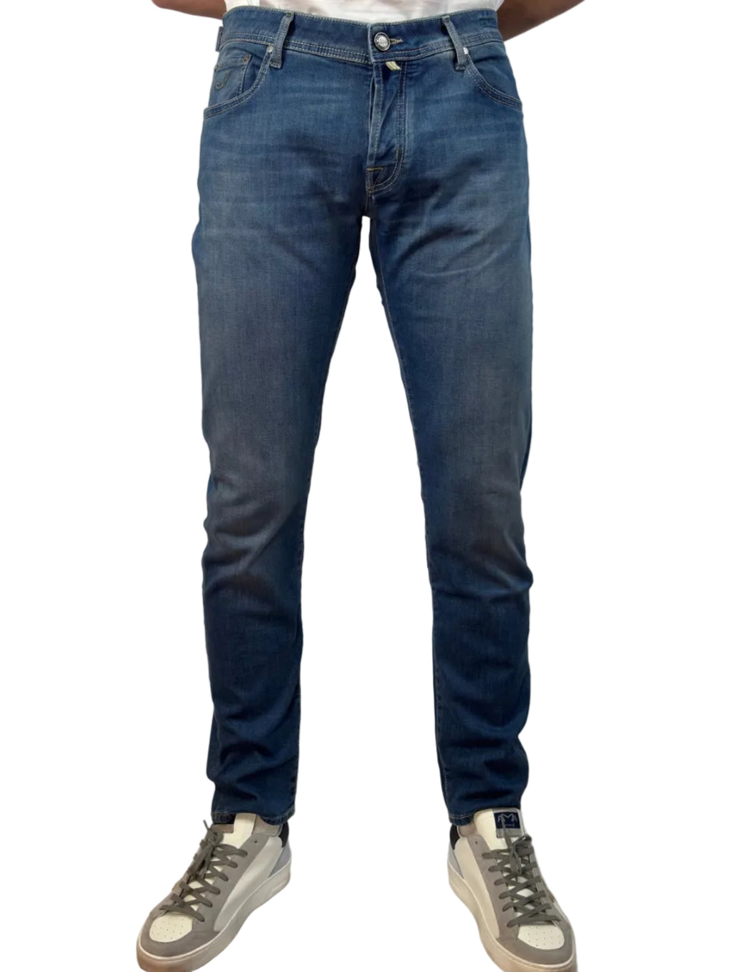 JACOB COHEN - JEANS 5 TASCHE NICK SUPER SLIM FIT BLU MEDIO