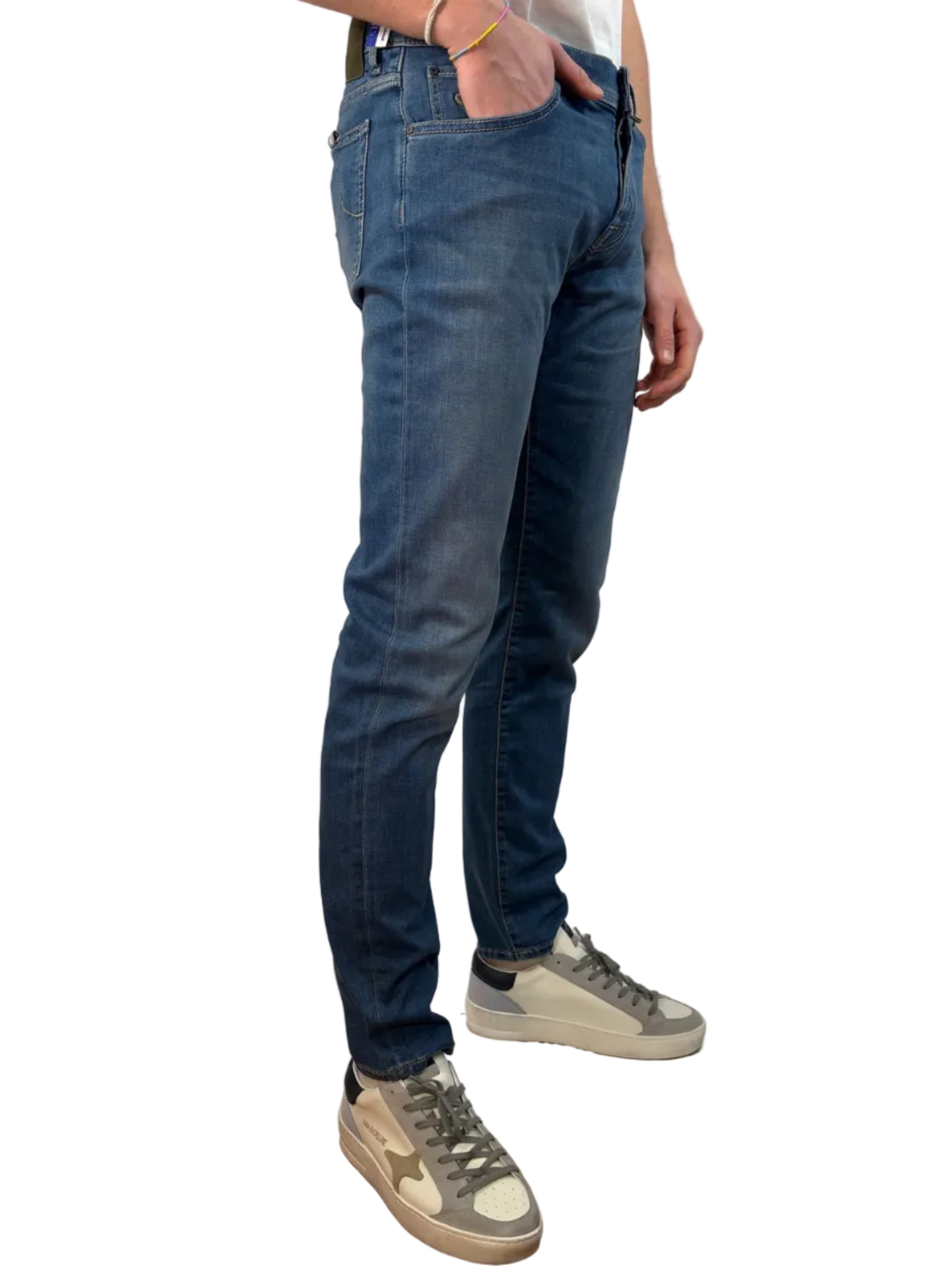 JACOB COHEN - JEANS 5 TASCHE NICK SUPER SLIM FIT BLU MEDIO