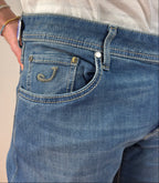 JACOB COHEN - JEANS 5 TASCHE NICK SUPER SLIM FIT BLU MEDIO